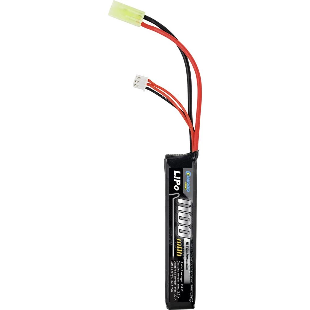 Conrad energy lipo akumulatorski paket za modele 7.4 V 1100 mAh Broj ćelija: 2 30 C softcase mini tamiya slika