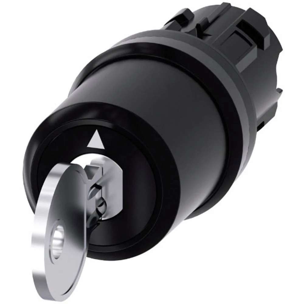 Siemens 3SU1000-5JL01-0AA0 prekidač s ključem prednji prsten od plastike ključ crna, srebrna 2 x 45 °  1 St. slika