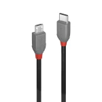 LINDY USB kabel USB 2.0 USB-C® utikač, USB-Micro-B utikač 3.00 m crna  36893