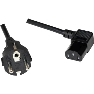 Rashladni uređaji Priključni kabel [1x Sigurnosni utikač - 1x Ženski konektor IEC C13, 10 A] 3 m Crna LogiLink slika
