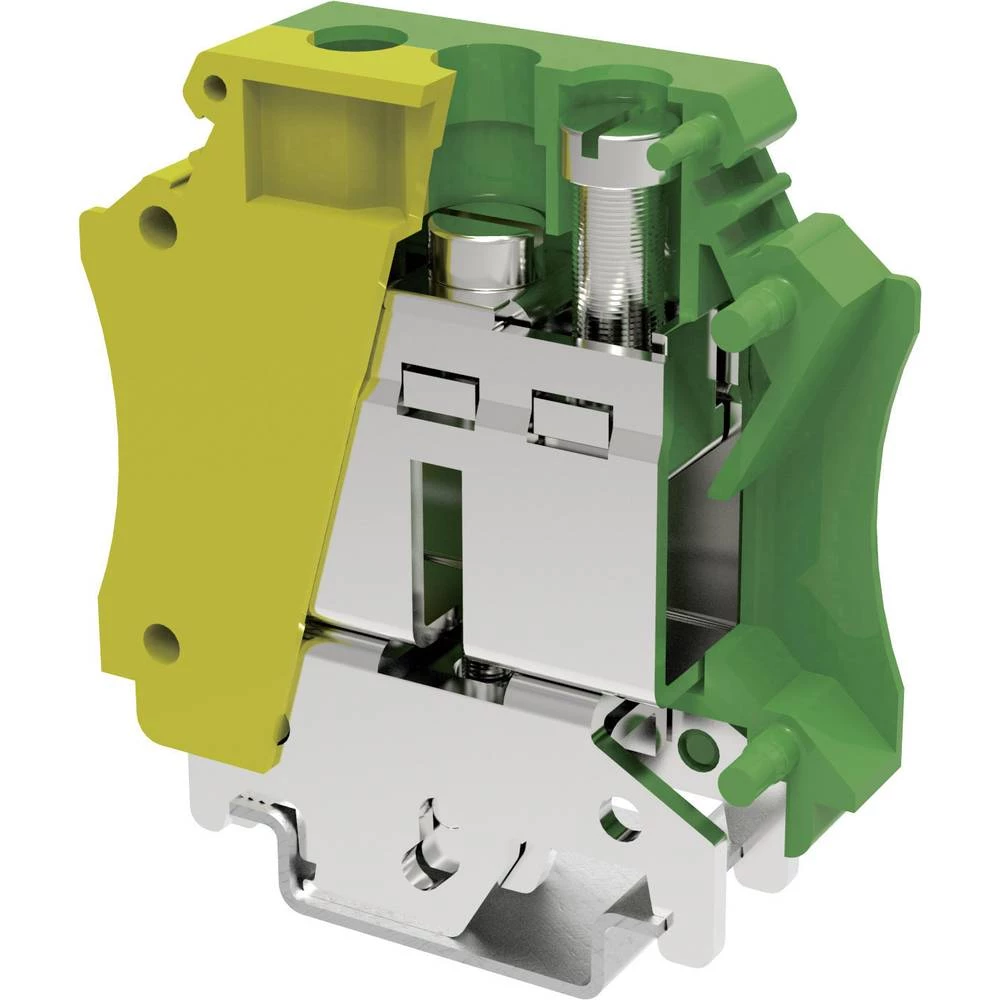 Stezaljka za zaštitni vodič 12.8 mm Vijak Žuto-zelena Degson PC35-PE-01P-1Y-00AH 1 ST slika