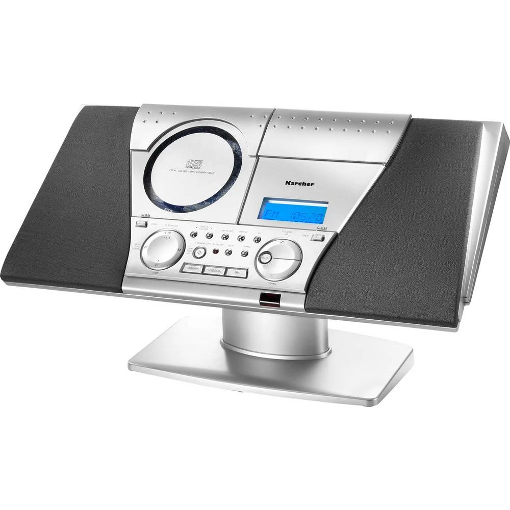 Karcher MC 6550(N) stereo uređaj aux, cd, kaseta, ukw, zidna montaža srebrna slika
