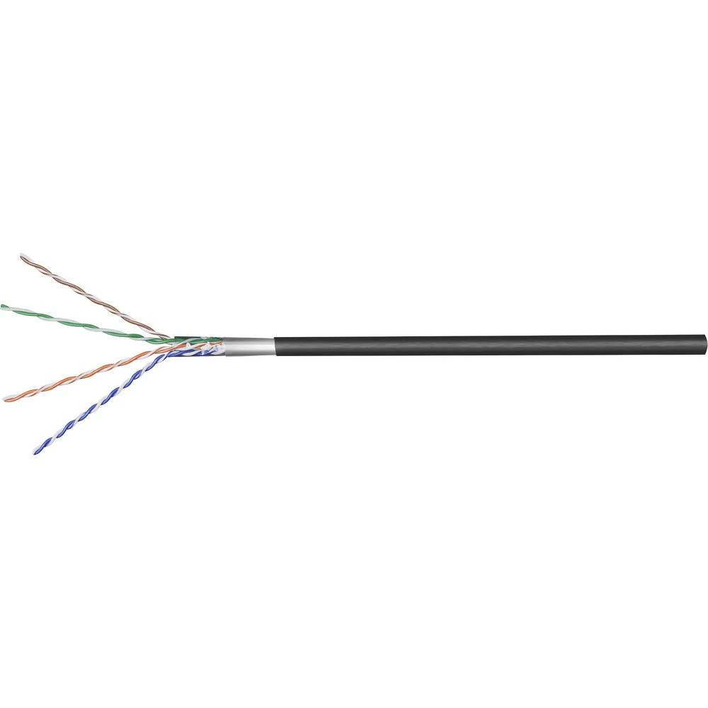 Mrežni kabel CAT 5e F/UTP 4 x 2 x 0.12 mm&sup2; Crna Goobay 57295 100 m slika