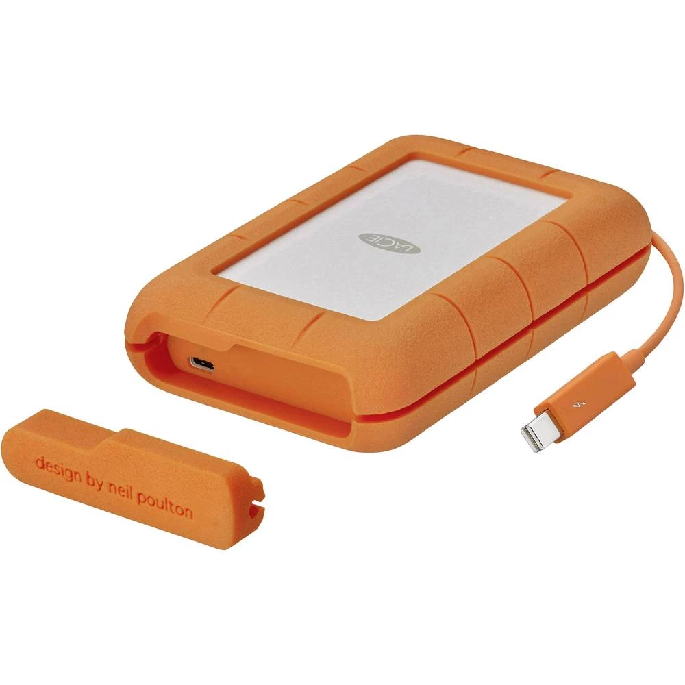 Vanjski tvrdi disk 6,35 cm (2,5 inča) 5 TB LaCie Rugged Thunderbolt Srebrna, Narančasta USB-C&trade;, Thunderbolt slika