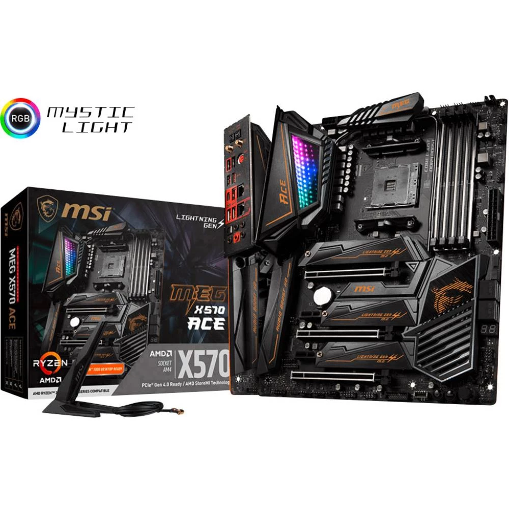 Matična ploča MSI Gaming MEG X570 ACE Baza AMD AM4 Faktor oblika ATX Set čipova matične ploče AMD&reg; X570 slika