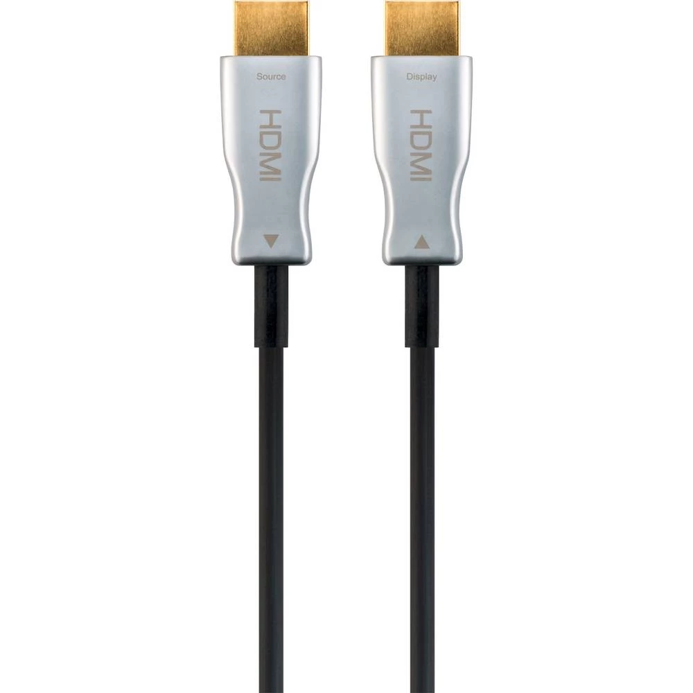 Goobay HDMI Priključni kabel [1x Muški konektor HDMI - 1x Muški konektor HDMI] 50 m Crna slika