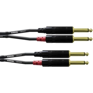 Audio Adapter cable [2x 6,3 mm banana utikač - 2x 6,3 mm banana utikač] 6 m Crna Cordial slika