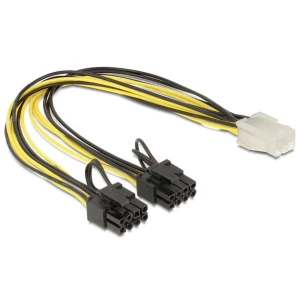 Delock struja priključni kabel 0.3 m crna, bijela, žuta slika