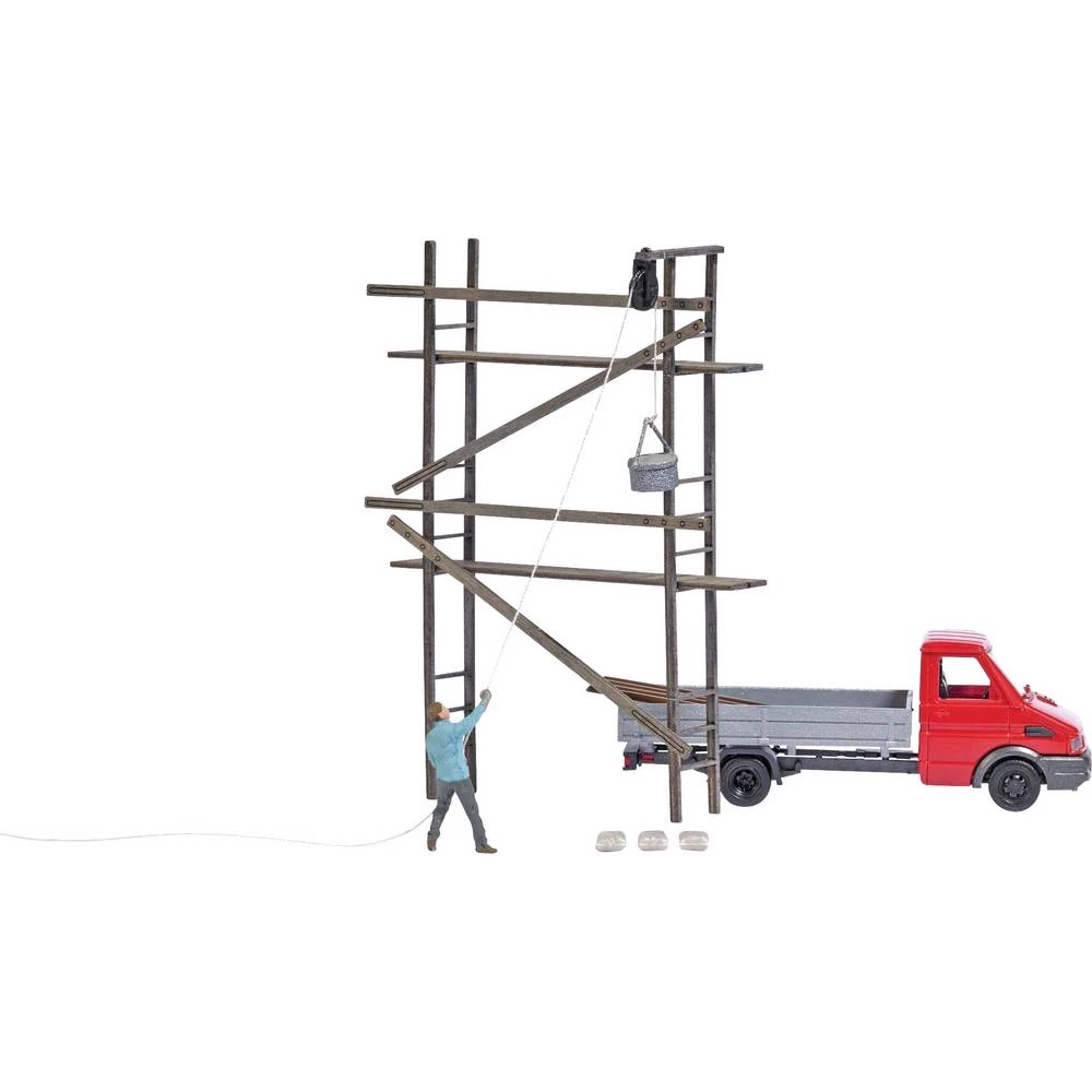 Busch 7902 h0 Iveco Daly transporter sa skelama i zidarima slika