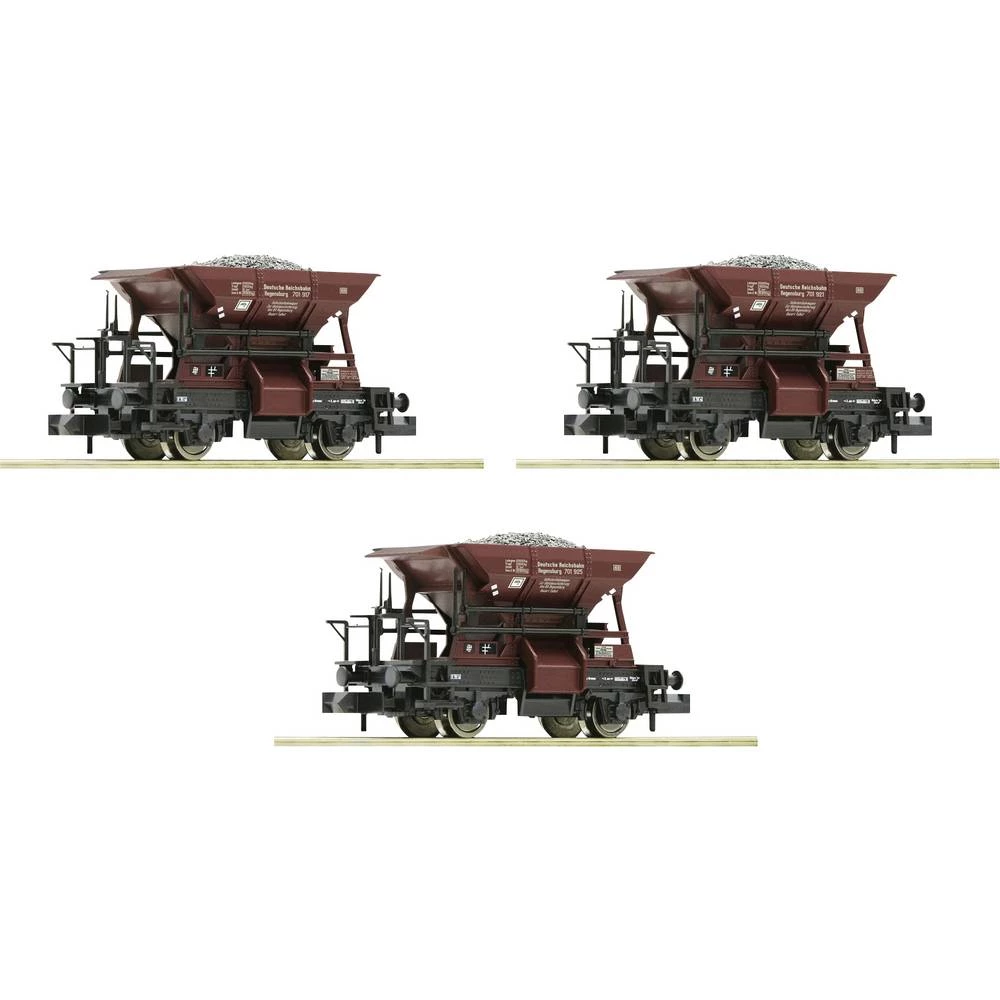 Fleischmann 822706 N komplet od 3 balastna vagona Talbot DRG slika