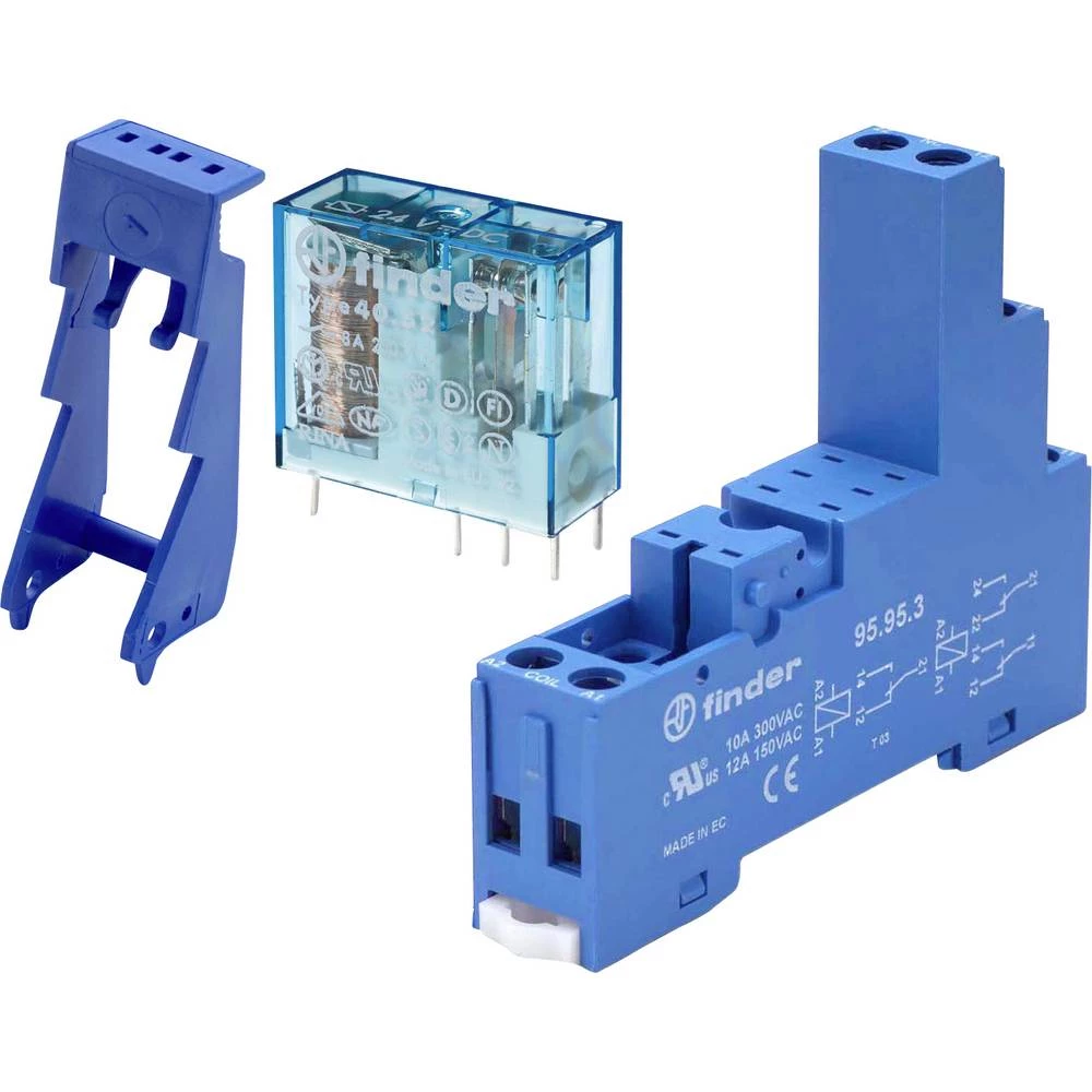 Finder 406290240000+95953+095913 spojni relej 24 V/DC 10 A 2 prebacivanje 1 Set slika