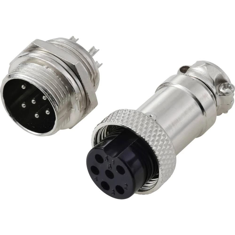 TRU COMPONENTS TC-13895648 okrugli konektori utikač, kontakt ženskog konektora Ukupan broj polova: 6 Serija (Okrugli uti slika