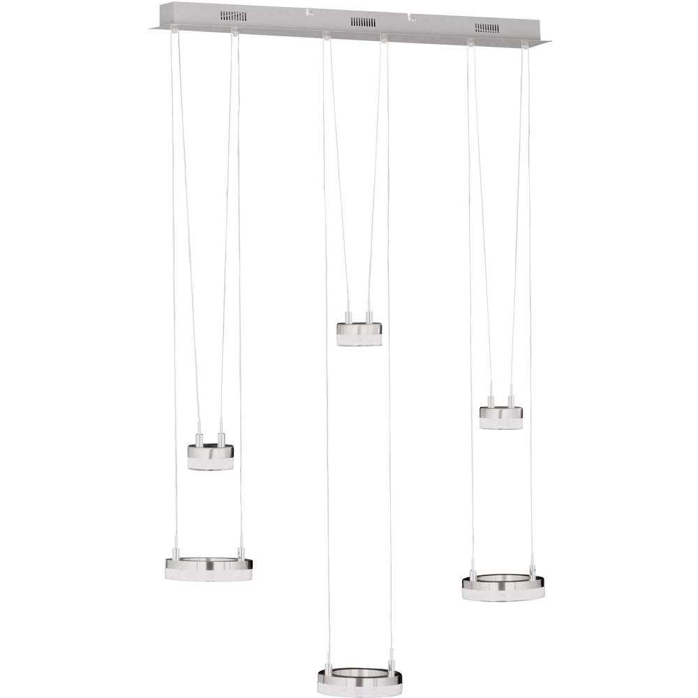 LED viseća svjetiljka 51 W Toplo-bijela WOFI Mason 7434.06.64.7000 Nikal (mat) slika