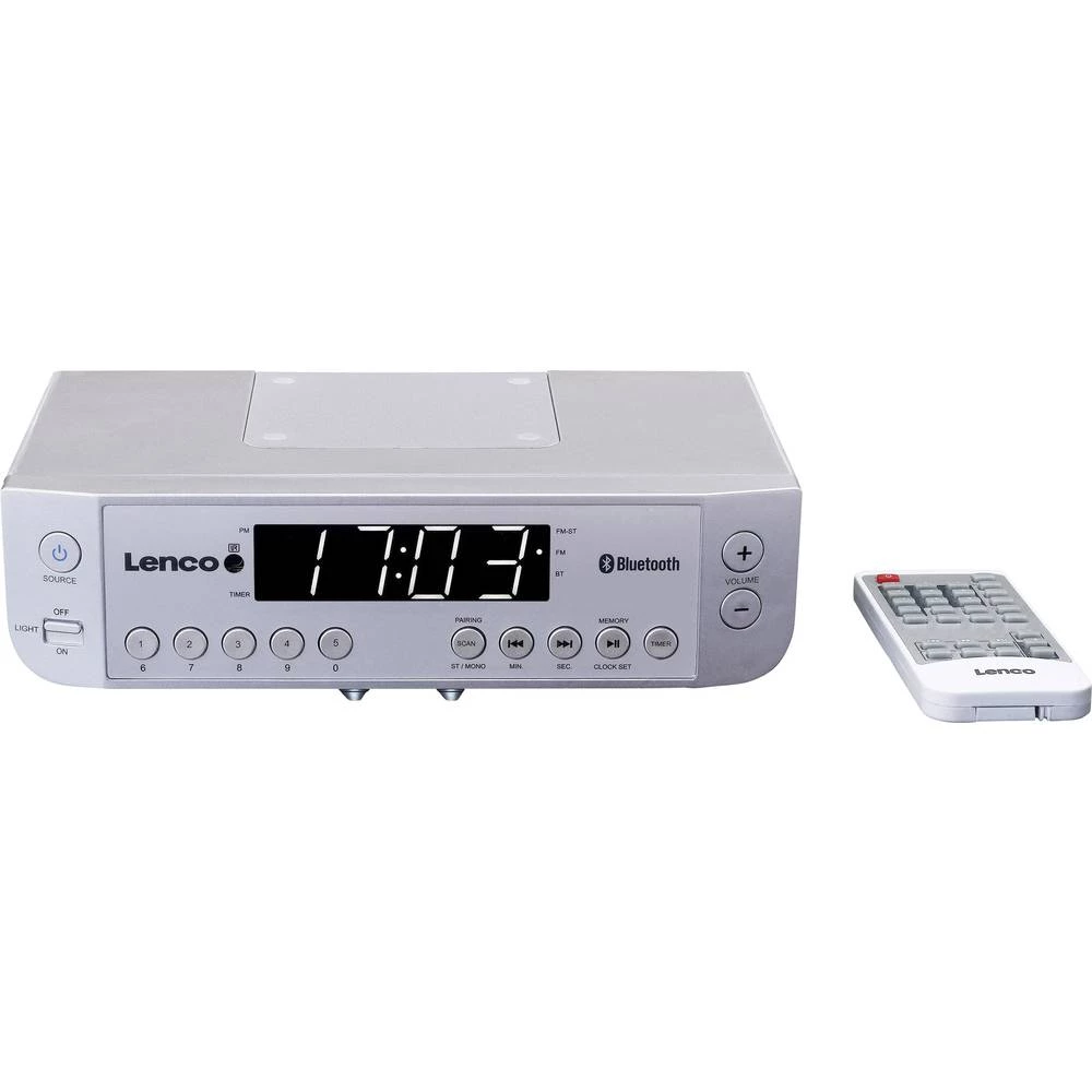 UKW Radio za kuhinje Lenco KCR-100 Bluetooth Srebrna slika