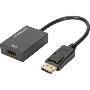 DisplayPort / HDMI Adapter [1x Muški konektor DisplayPort - 1x Ženski konektor HDMI] Crna Sa zaštitom, Podržava HDMI, Ultra HD ( slika