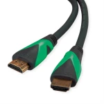 Roline green HDMI priključni kabel HDMI A utikač 2 m crna 11446011 bez halogena HDMI kabel