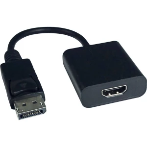 Value DisplayPort priključni kabel 0.15 m 12.99.3162 crna [1x muški konektor displayport - 1x ženski konektor HDMI] slika