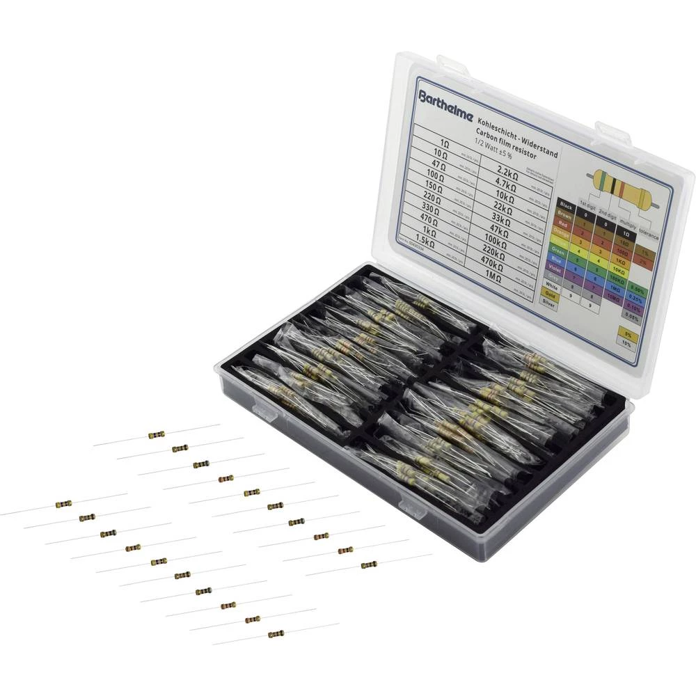 Komplet ugljenoslojnih otpora Aksijalno ožičen 0207 0.5 W 5 % Barthelme 400 ST slika