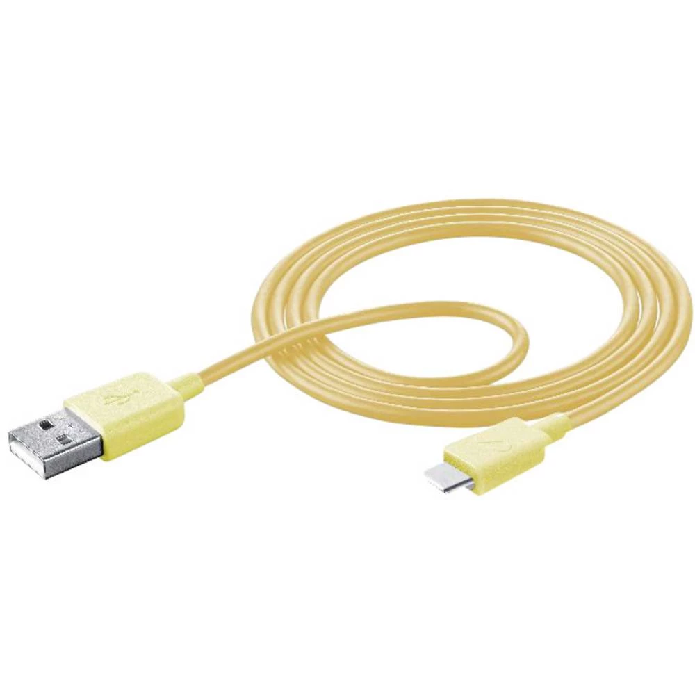 Cellularline USB 2.0 Priključni kabel [1x Muški konektor USB 2.0 tipa A - 1x Muški konektor USB-C&trade;] 1.00 m Žuta slika