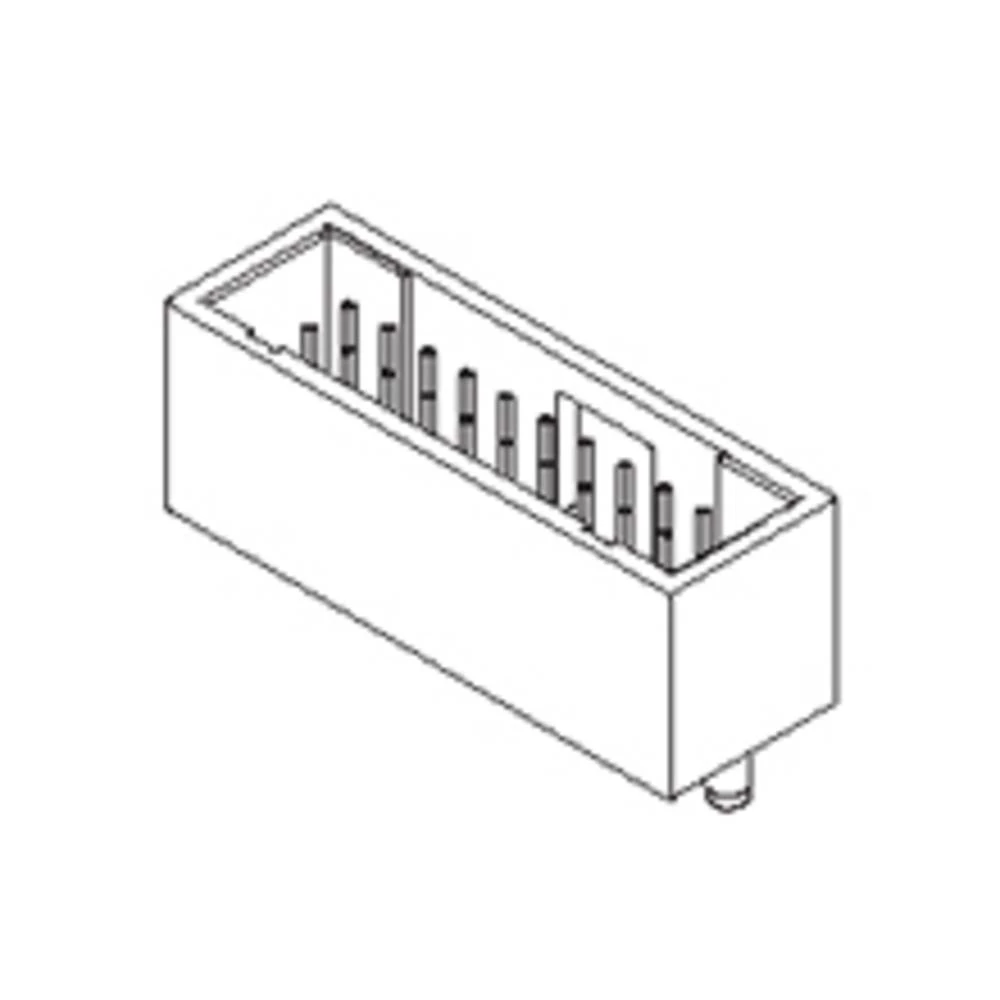 Molex standardna letva s muškim kontaktima  Ukupan broj polova 10 Raster: 2.54 mm 713491037 1 St. Tube slika
