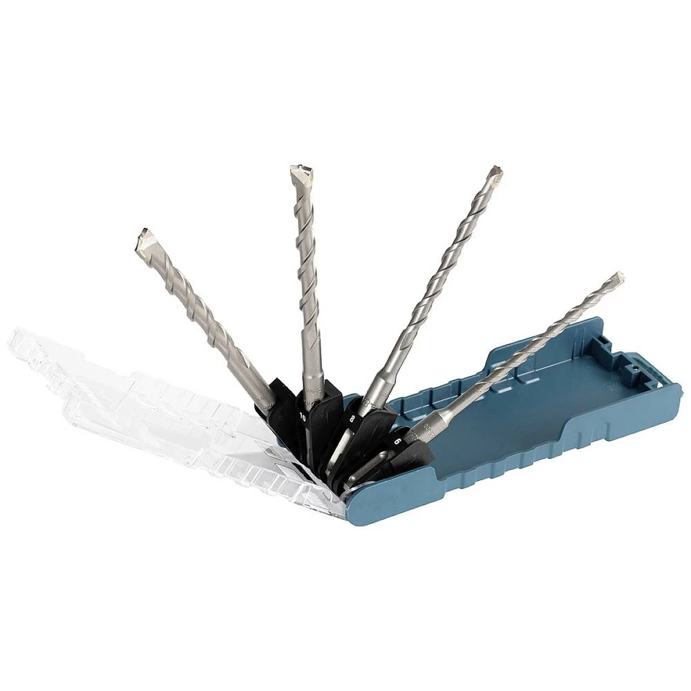 Makita  E-13605  spiralno svrdlo za kamen-komplet 4-dijelni 6 mm, 8 mm, 10 mm, 12 mm Ukupna dužina 160 mm SDS-Plus 1 Set slika