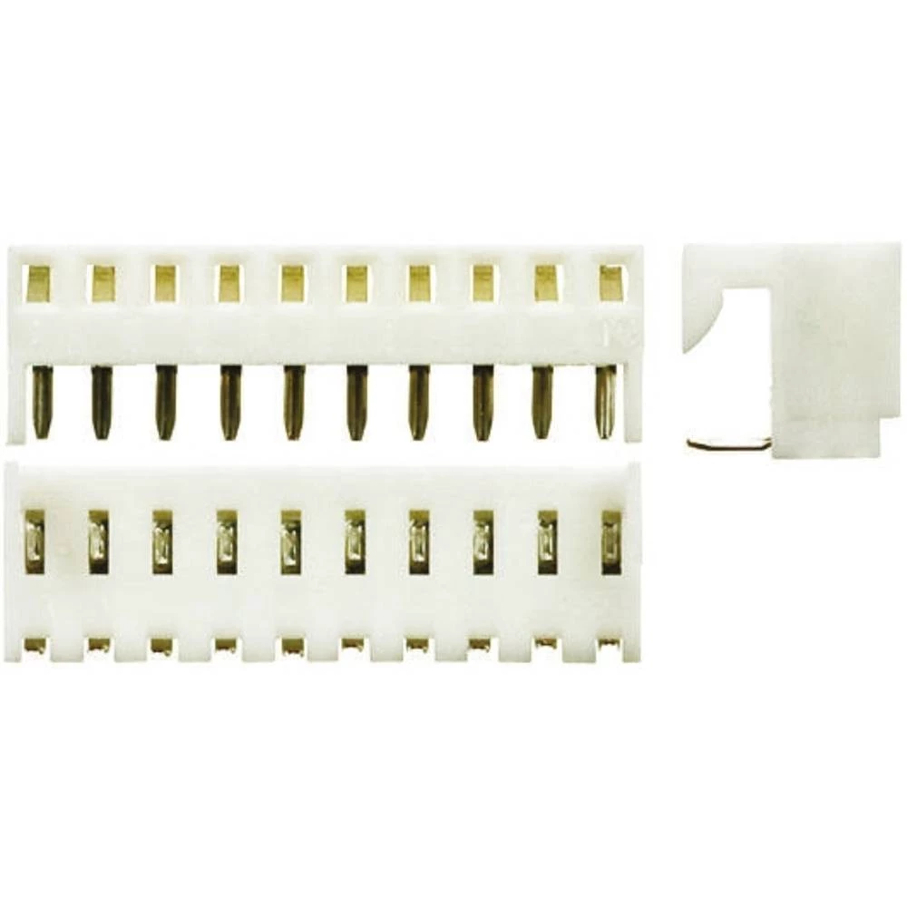 Molex ugradna standardna letva sa ženskim kontaktima Ukupan broj polova 10 Raster: 2.54 mm 38001340 1 St. Tray slika
