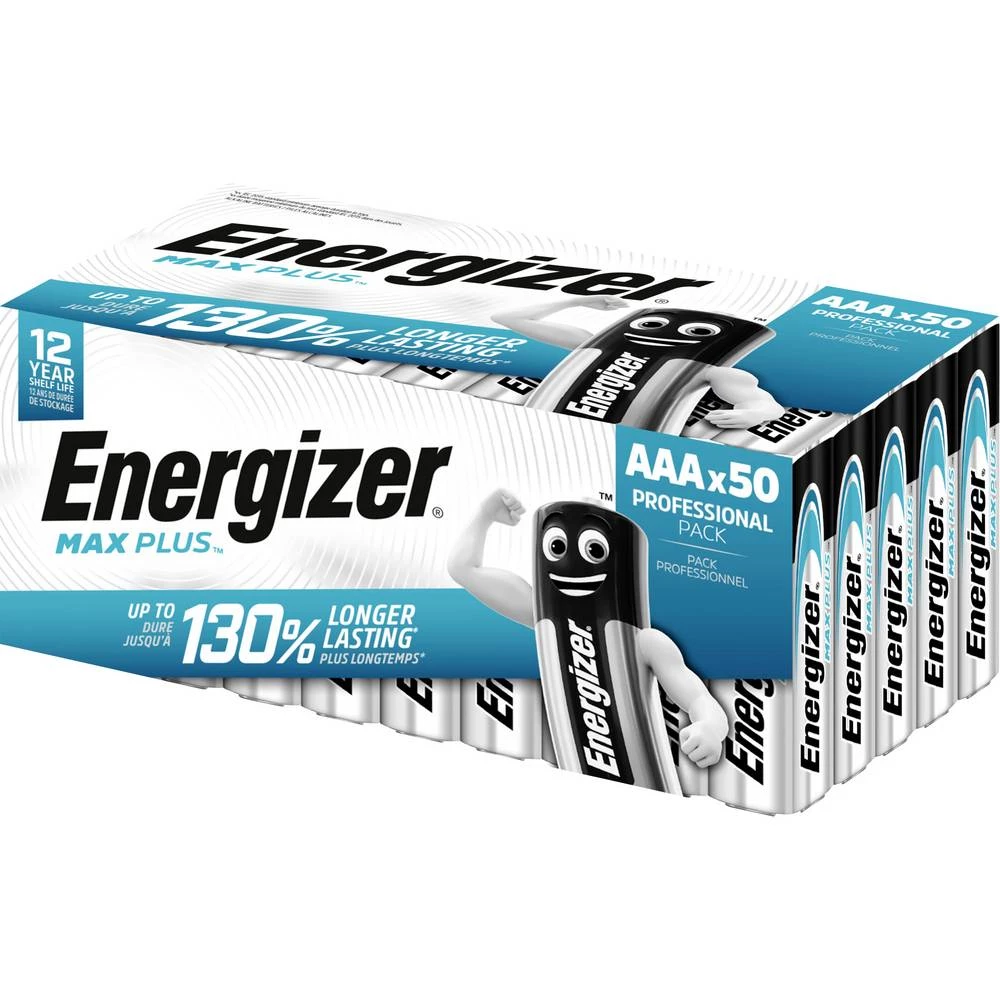 Energizer Max Plus micro (AAA) baterija alkalno-manganov  1.5 V 50 St. slika
