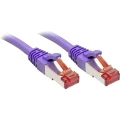 LINDY 47829 RJ45 mrežni kabel, Patch kabel cat 6 S/FTP 15.00 m ljubičasta sa zaštitom za nosić 1 St. slika