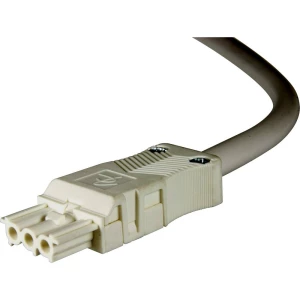 Adels-Contact 14845340 mrežni priključni kabel slobodan kraj - mrežni konektor Ukupan broj polova: 2 + PE bijela 4.00 m 25 St. slika