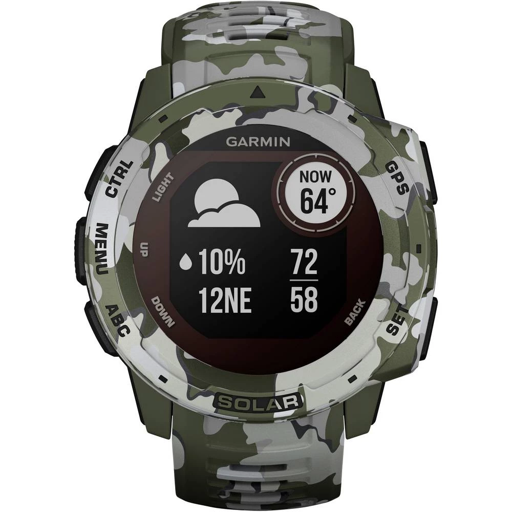 Garmin Instinct Solar Camo pametan sat  45 mm  kamuflažno-zelena boja slika