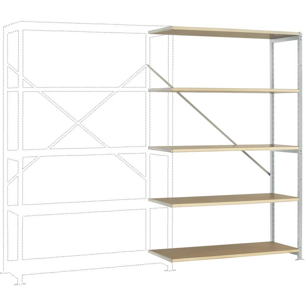 Dodatni modul regalne police (Š x V x d) 960 x 2250 x 300 mm Drveni pod Manuflex RP1127.7035 slika