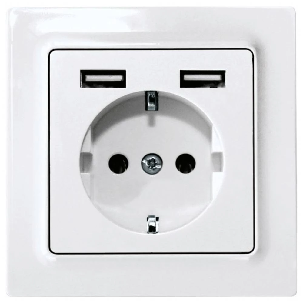 Eltako umetak šuko utičnica polarno bijela, čista bijela (RAL 9010) 30055892 slika