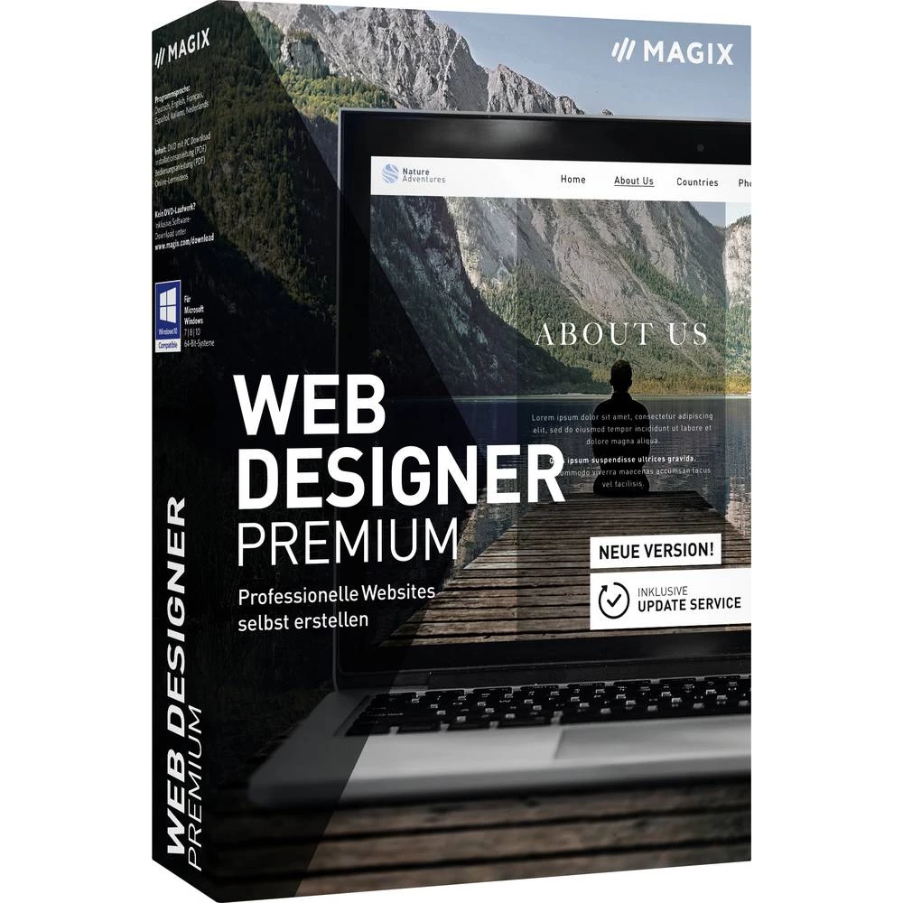 Magix Web Designer Premium puna verzija 1 licenca Windows izrada internet stranica slika