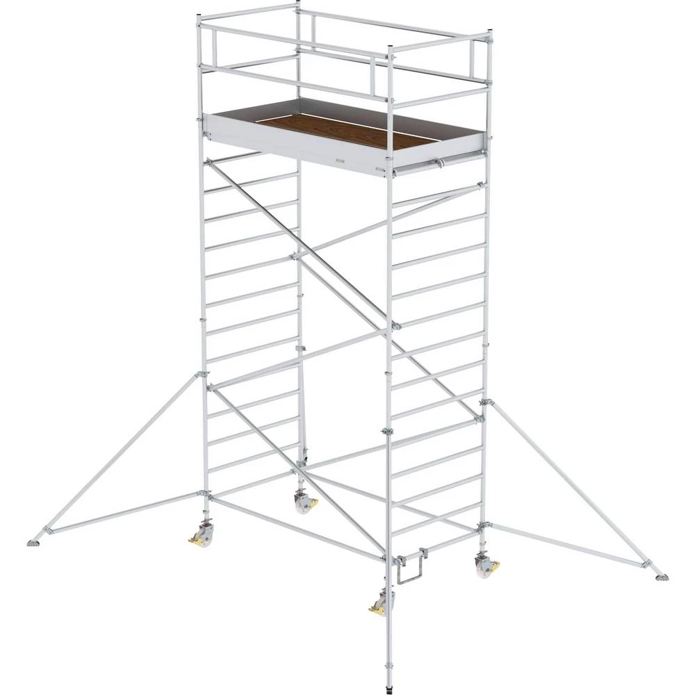 Günzburger Steigtechnik 168435 na roli montaža bez alata Radna visina (maks.): 6.4 m slika