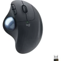 Logitech M575 bežično, USB ergonomski miš optički ergonomski, tipke miša, s Trackball crna slika