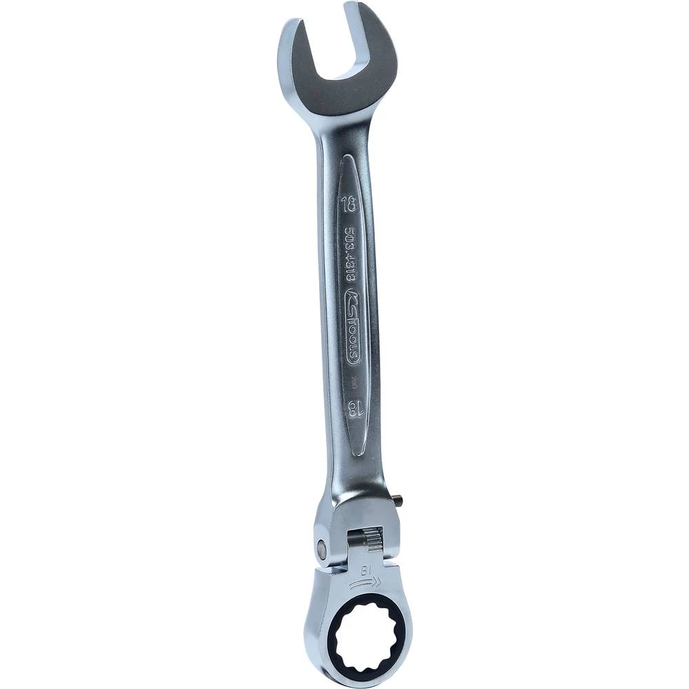 KS Tools 503.4818 503.4818 viličasto okasti ključ s račnom Veličina ključa (metrička) (naslov) 18 mm slika