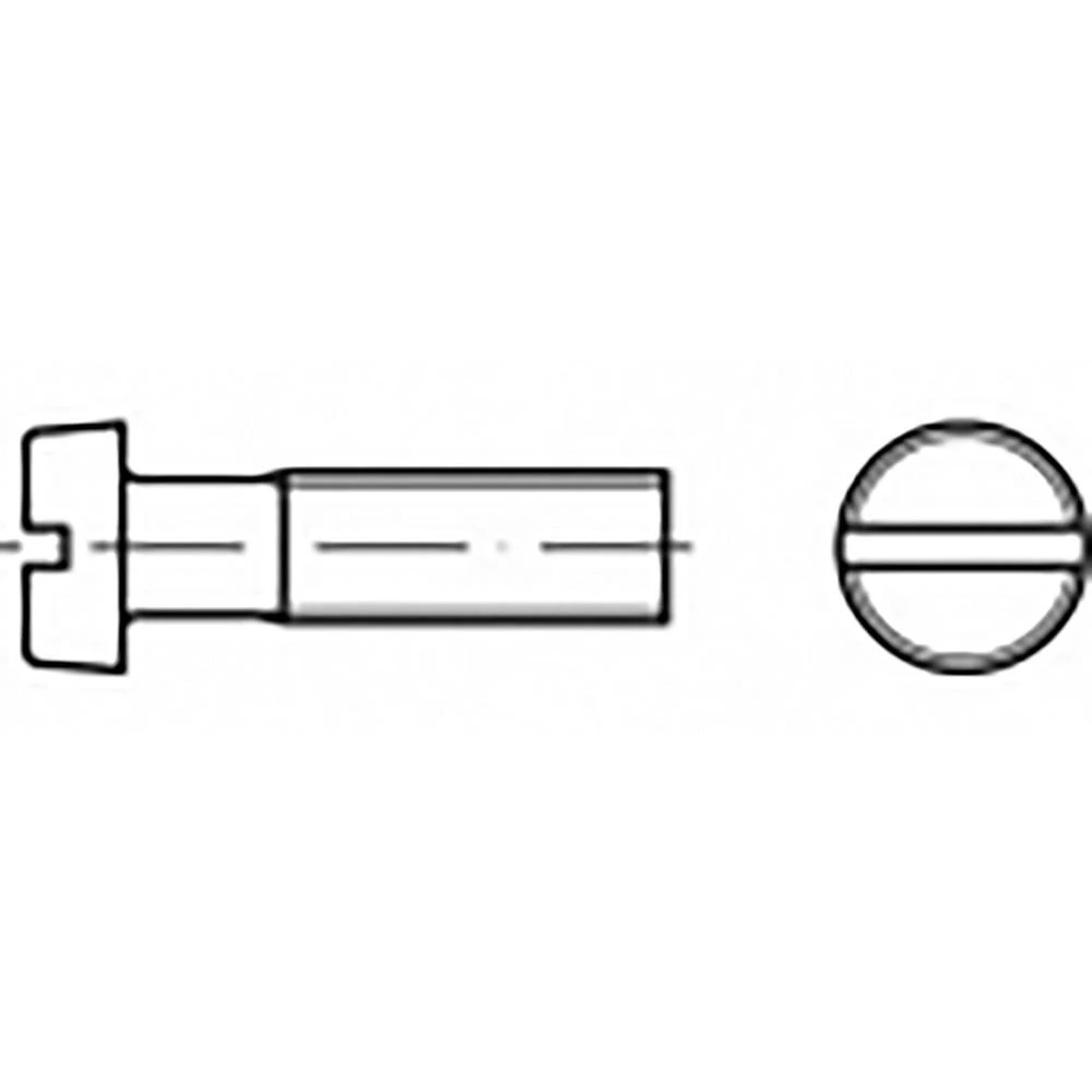 TOOLCRAFT  TO-6865236 vijak sa cilindričnom glavom M4 16 mm utor  ISO 1207  mjed  200 St. slika