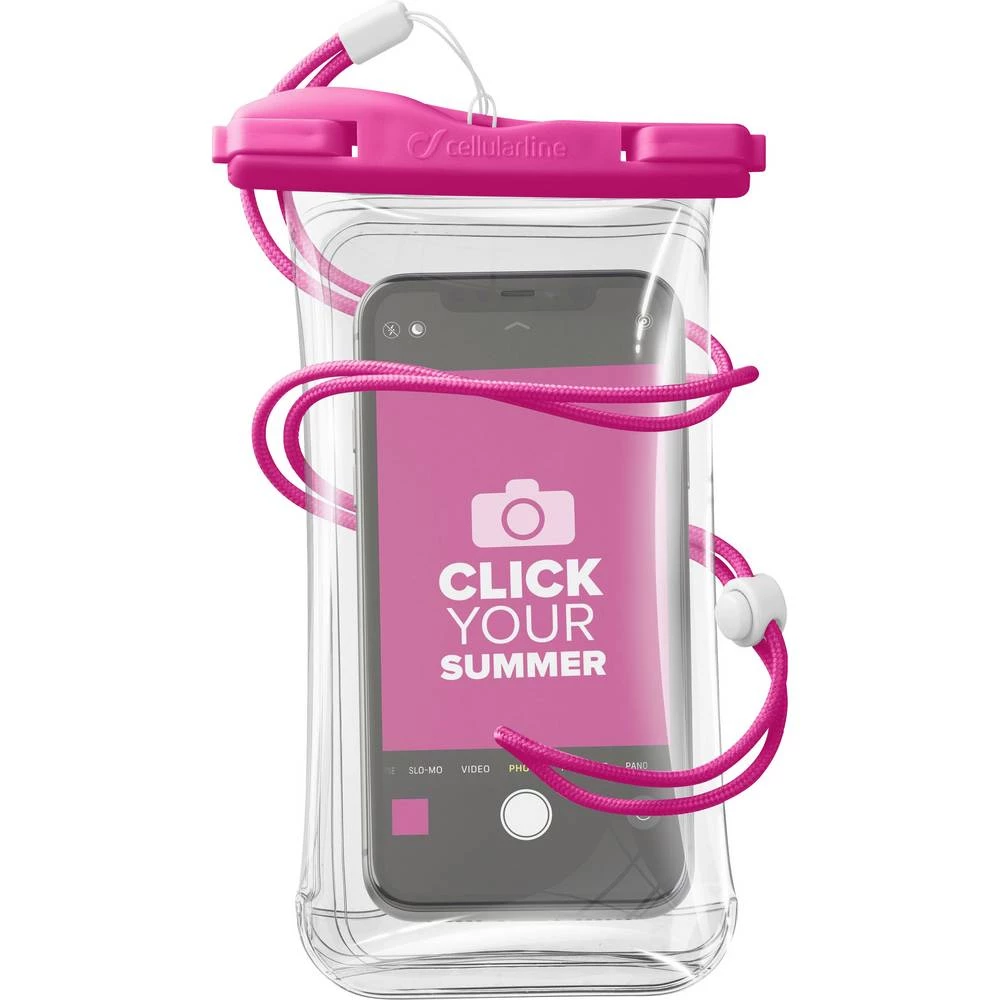 Cellularline VOYAGER20P torbica sa prozorom ružičasta, prozirna slika