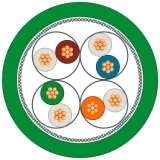 IE TP Cord RJ45/RJ45, 4x2, 2xRJ45 plugs 4x2, CAT6A, 1 m Siemens 6XV18703QH10 1 St.