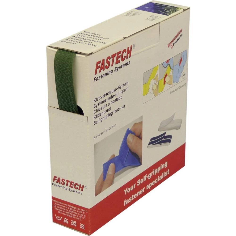 Prianjajuća traka Šivanje Statički dio (D x Š) 10 m x 20 mm Zelena Fastech 10 m slika