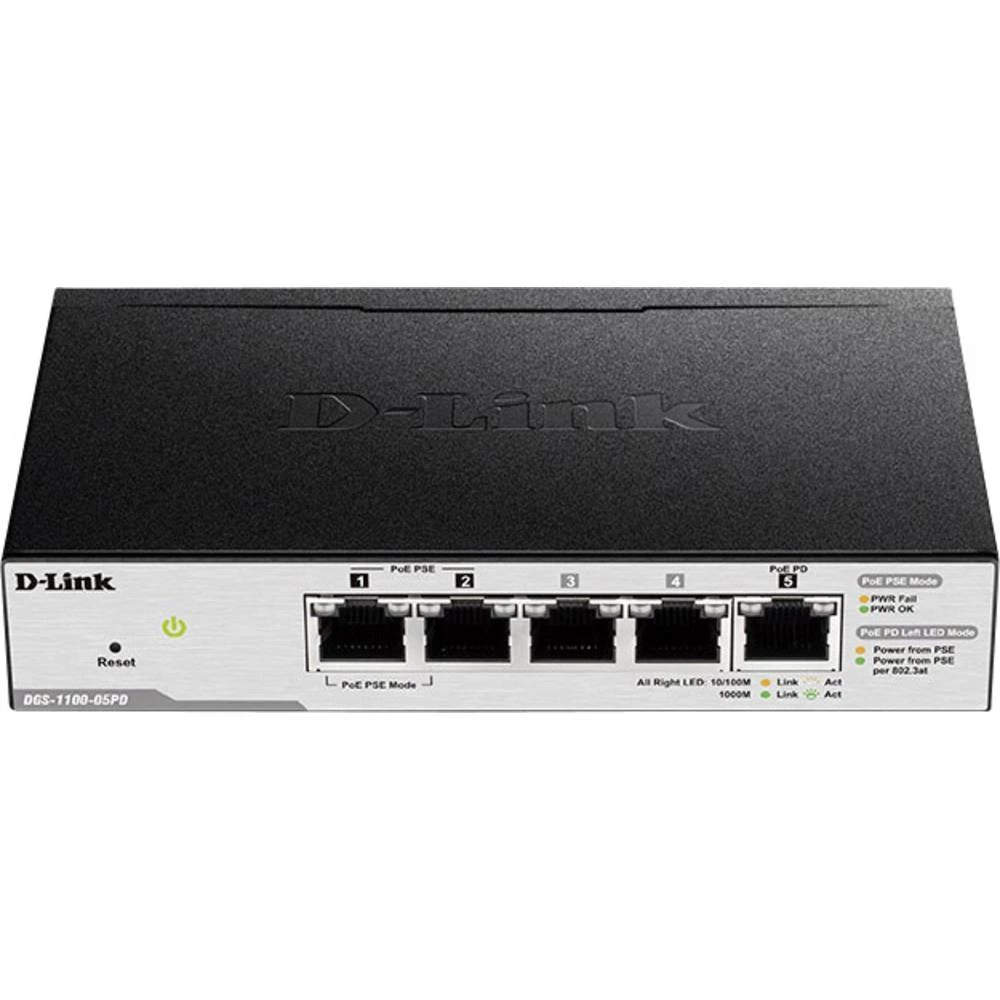 Mrežni preklopnik D-Link DGS-1100-05PD 5 ulaza 10 Gbit/s slika