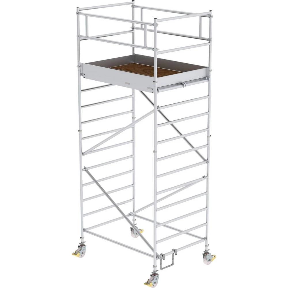 Günzburger Steigtechnik 167335 na roli montaža bez alata Radna visina (maks.): 5.4 m slika