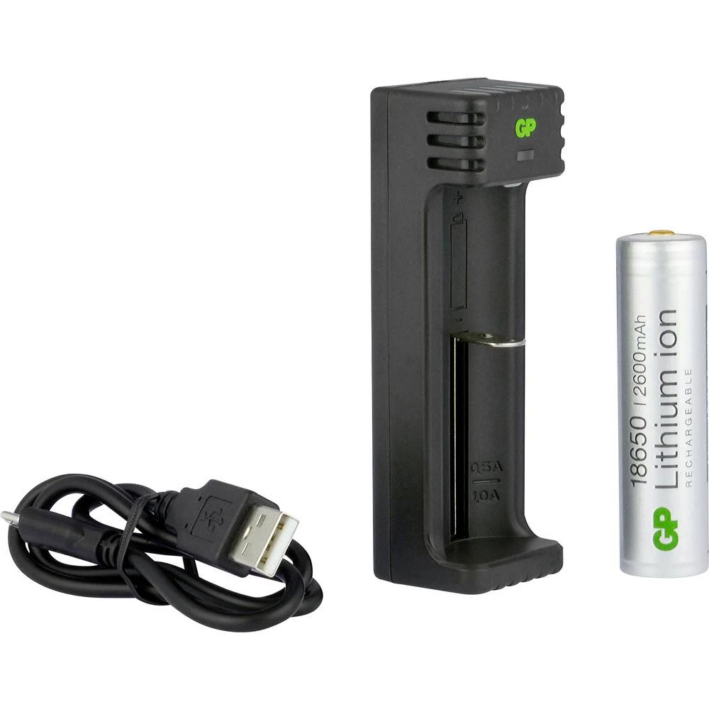 GP Batteries L111 punjač okruglih stanica litijev-ionski 26650, 26500, 25500, 22650, 21700, 20650, 18700, 18500, 18650, slika