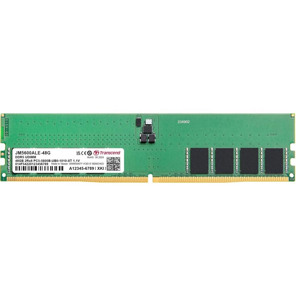 Transcend JM5600ALE-48G memorijski modul za računalo maloprodaja DDR5 48 GB 1 x 48 GB 5600 MHz 288pin DIMM JM5600ALE-48G slika