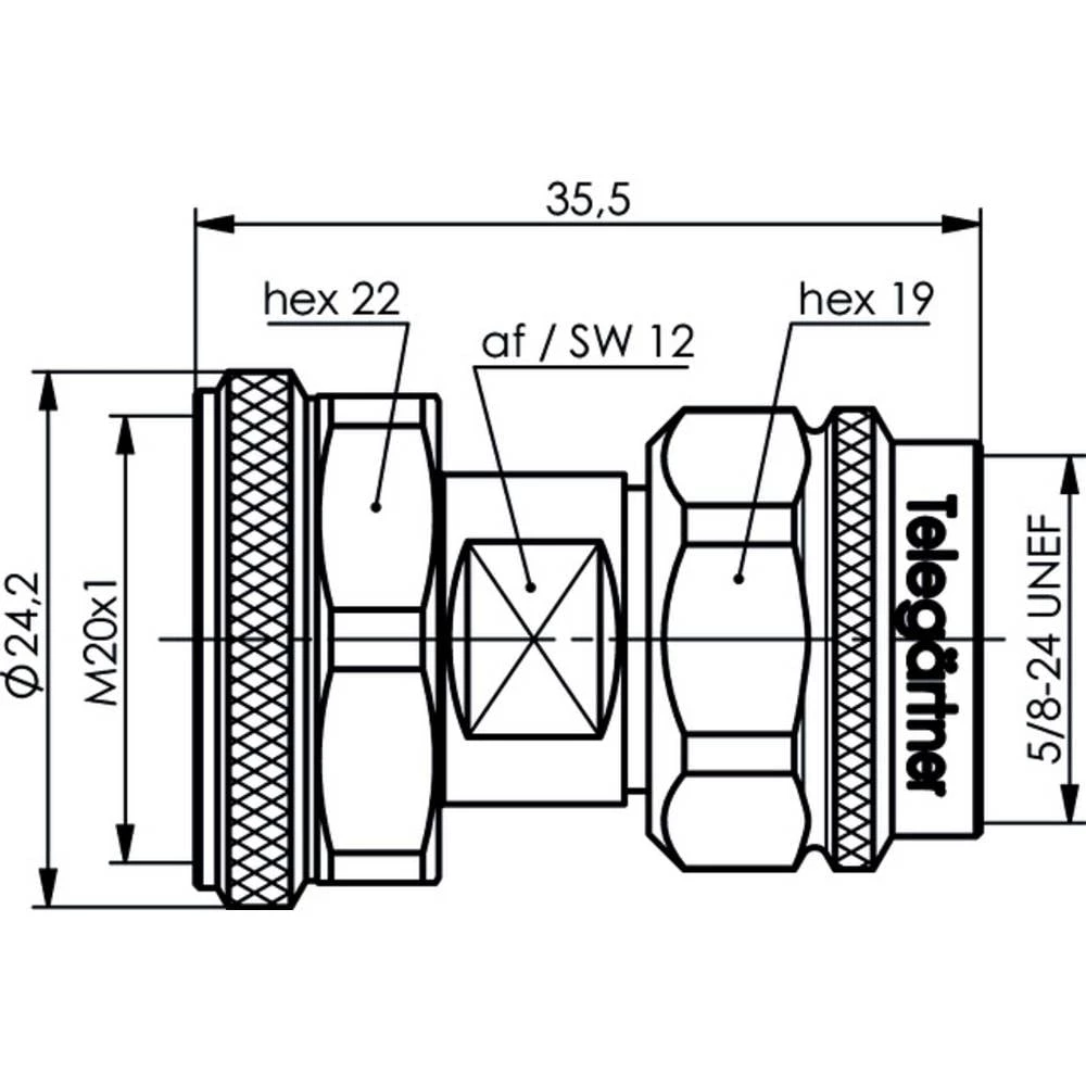 Telegärtner 100024211 100024211 N-adapter muški konektor N - 4.3-10 utikač kom. slika