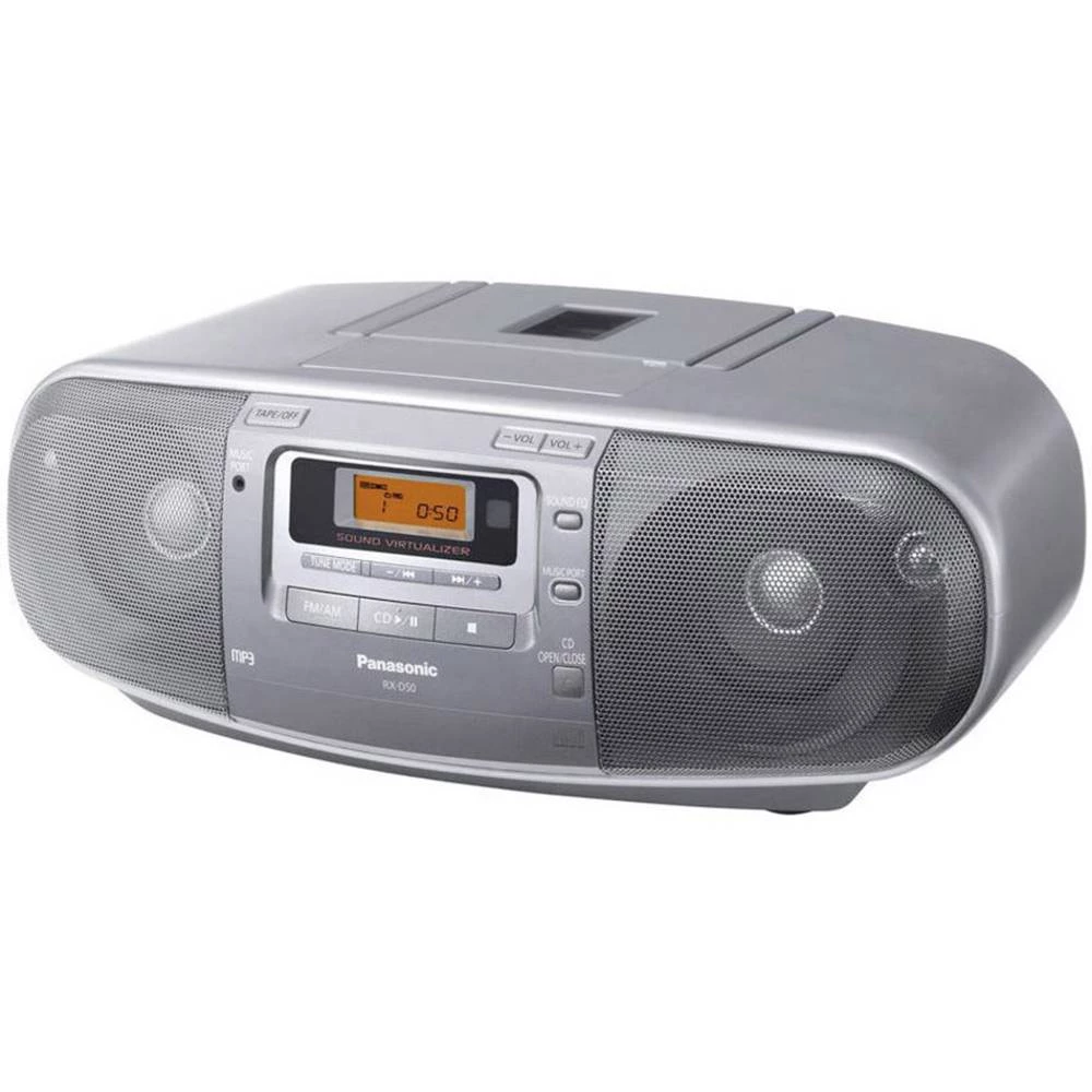 UKW CD radio Panasonic RX-D50AEG CD, Kaseta, UKW Srebrna slika