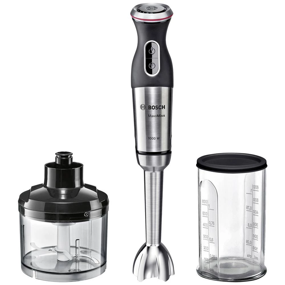 Bosch Haushalt MS8CM6120 štapni mikser 1000 W s višenamjenskim uređajem za mljevenje plemeniti čelik, crna slika