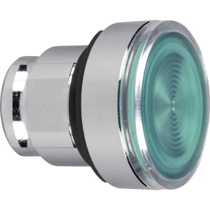 Schneider Electric ZB4BW333S prednji element za osvijetljeni gumb rebrasta leća, ponovno postavljiv (Ø) 22 mm neobilježeno krom boja, zelena 1 St. slika
