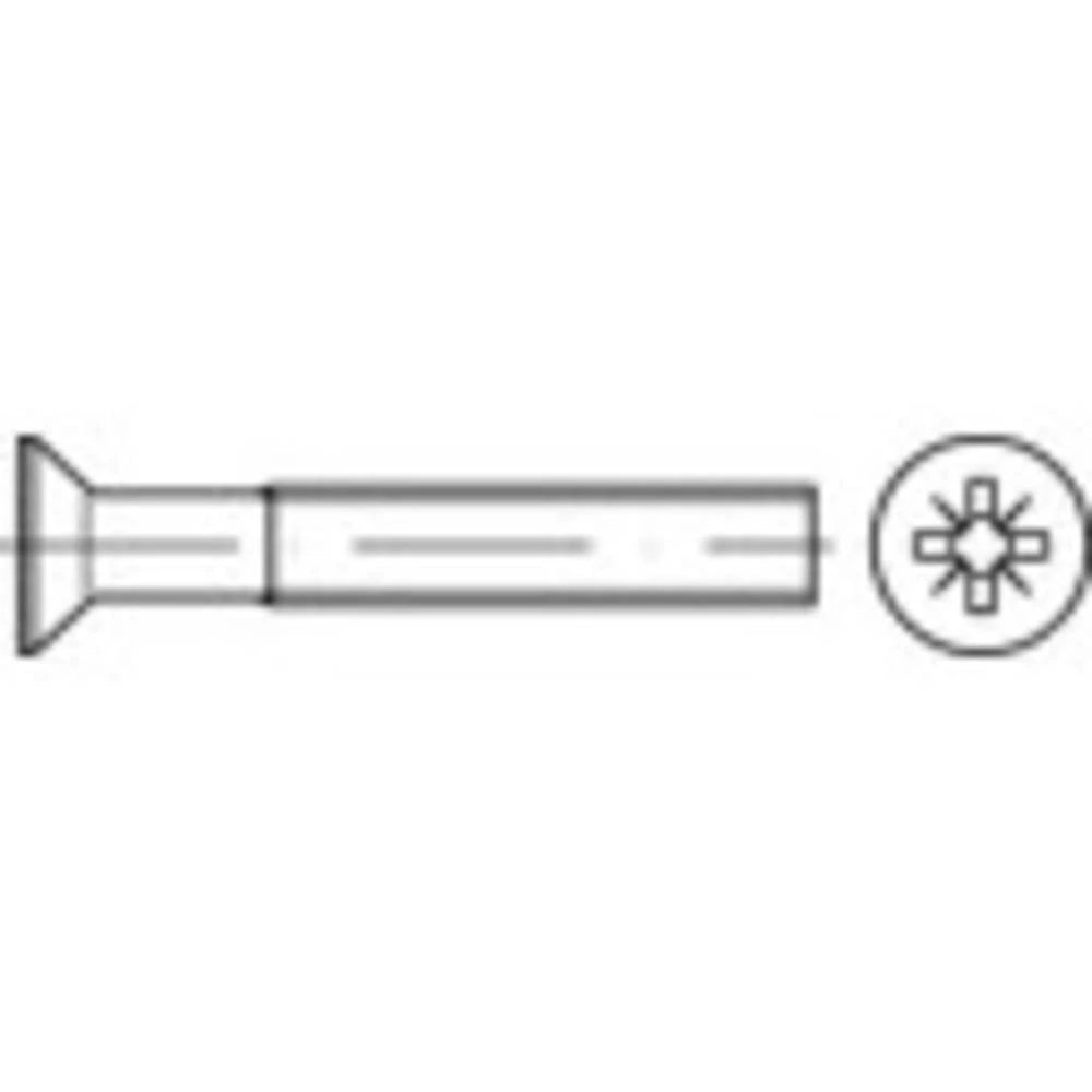 TOOLCRAFT 1065950 upušteni vijci M1.6 10 mm križni pozidriv DIN 965 nehrđajući čelik A2 2000 St. slika