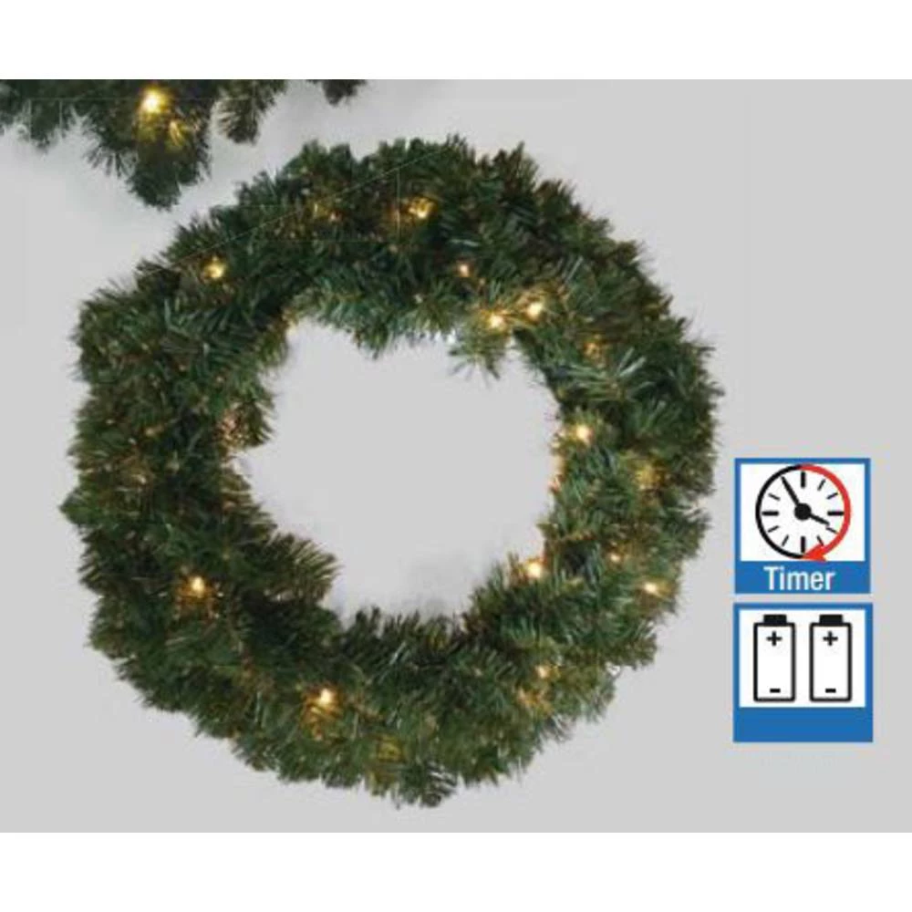 Hellum 524147 Vijenac Toplo-bijela LED Zelena slika